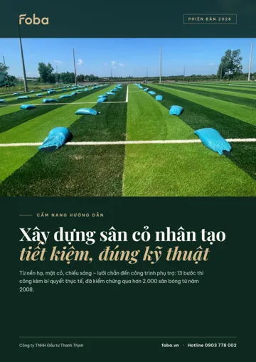 Bìa cẩm nang xây dựng sân cỏ nhân tạo